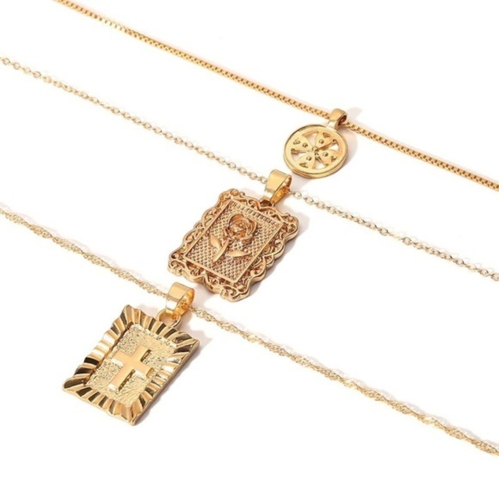 3/$30 💛 Goddess Multi Layer Pendant Necklace - Picture 5 of 7